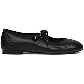 DOEYG Suede Ballet Flats Shoes for Women Lace up Ballerinas Round Toe Mary Jane Flats Dressy Casual Comfortable Cute Shoes