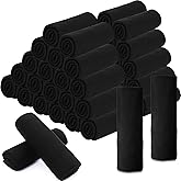 Preboun 100 Pcs Fleece Throw Blankets Bulk 50 x 60 Spring Outdoor Wedding Guest Blankets Lightweight Warm for Bed Couch Home Office Wedding Gifts Travel Camping (Black)