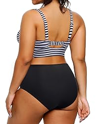 Tempt Me Women Plus Size High Waisted Bikini Set