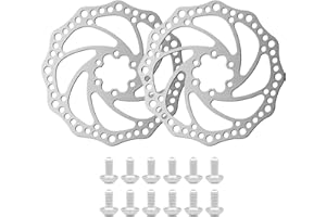 ZHUOHAI 2Pcs 160mm Disc Brake Rotor Stainless Steel Bike Disc Brake Rotor with 6 Bolts Fit for Road Bike,Mountain Bike,MTB,BMX