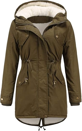 parka with drawstring waist