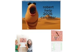 Marcus the Worm 2026 Wall Calendar, Funny VR Chat Meme Gift, Holiday Planner,Robert the Bug,Robert The Worm Hanging Wall Cale