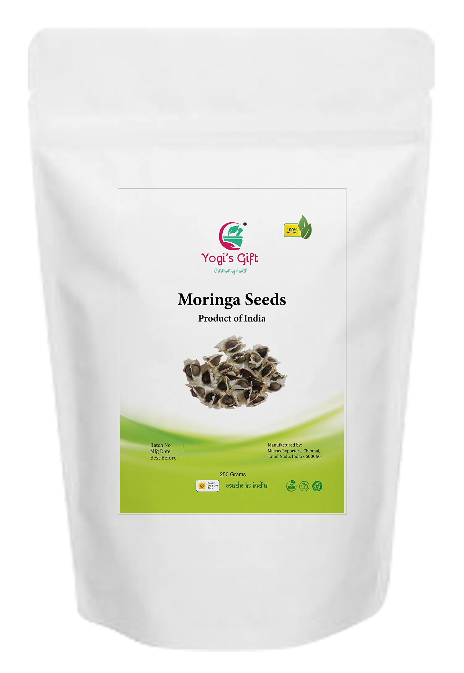 Yogi’s Gift | Moringa Seeds | 250g | Product of India