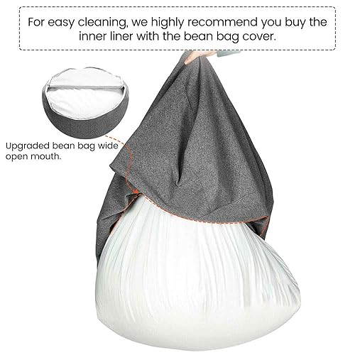 QULSE Bean Bag Inner Liner, Easy Cleaning Bean Bag Insert