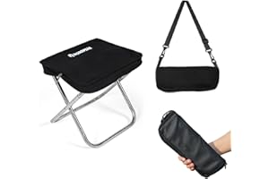 NORDPEAK Ultra Lightweight Camping Stool - 330lb Capacity Heavy Duty Portable Folding Stool, Compact 1.4Lbs Collapsible Stool