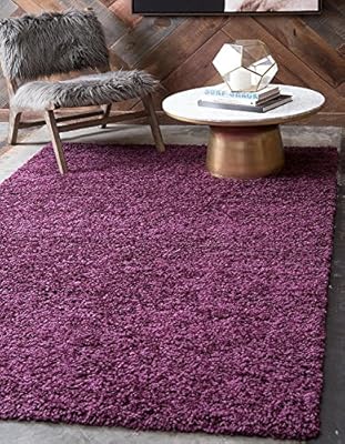 Bravich Rugmasters Aubergine Plum Small Rug 5 Cm Thick Shag Pile Soft Shaggy Area Rugs Modern Carpet Living Room Bedroom Mats 60 X 110 Cm 2 X 3 7 Amazon Co Uk Kitchen Home