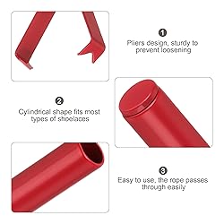 uxcell 8Pcs Shoelace Tips Alloy Shoelace Head, Red