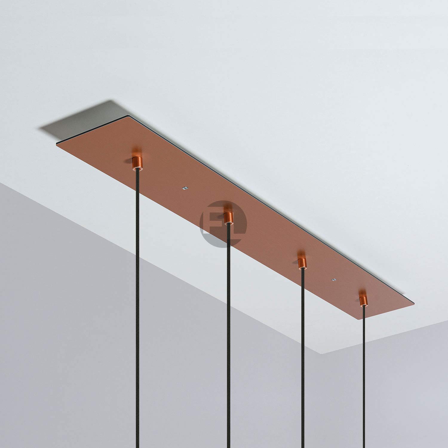 Baldachin Rechteckig Lampe 4 Loch Kupfer Lampenbaldachin 90x12x0 3 Cm 