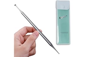 BYYDDIY Stainless Steel Dual Head Facial Reflexology Tools,Ear Massage Tool,Body Point Probe Pen &Trigger Point Massager Tool for Deep Tissue
