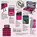 PRO Packing Cubes | 5 Piece Travel Bags Organizer for Luggage | Multi-size Ultralight Travel Cubes | Deluxe Suitcase Organizer Bags Set | Makes Packing Easy - Hot Pink