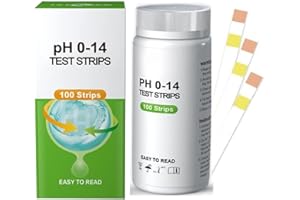 100 Universal pH Test Strips (0-14 Range) - Professional Water, Soil and Aquarium Food and soap Making, Obtain high-Precision