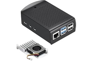 iUniker Metal Case for Raspbery Pi 5, Pi 5 Case with Pi 5 Active Cooler Support VESA Mount Fit for Raspberry Pi 5 (Official Pi 5 Active Cooler)