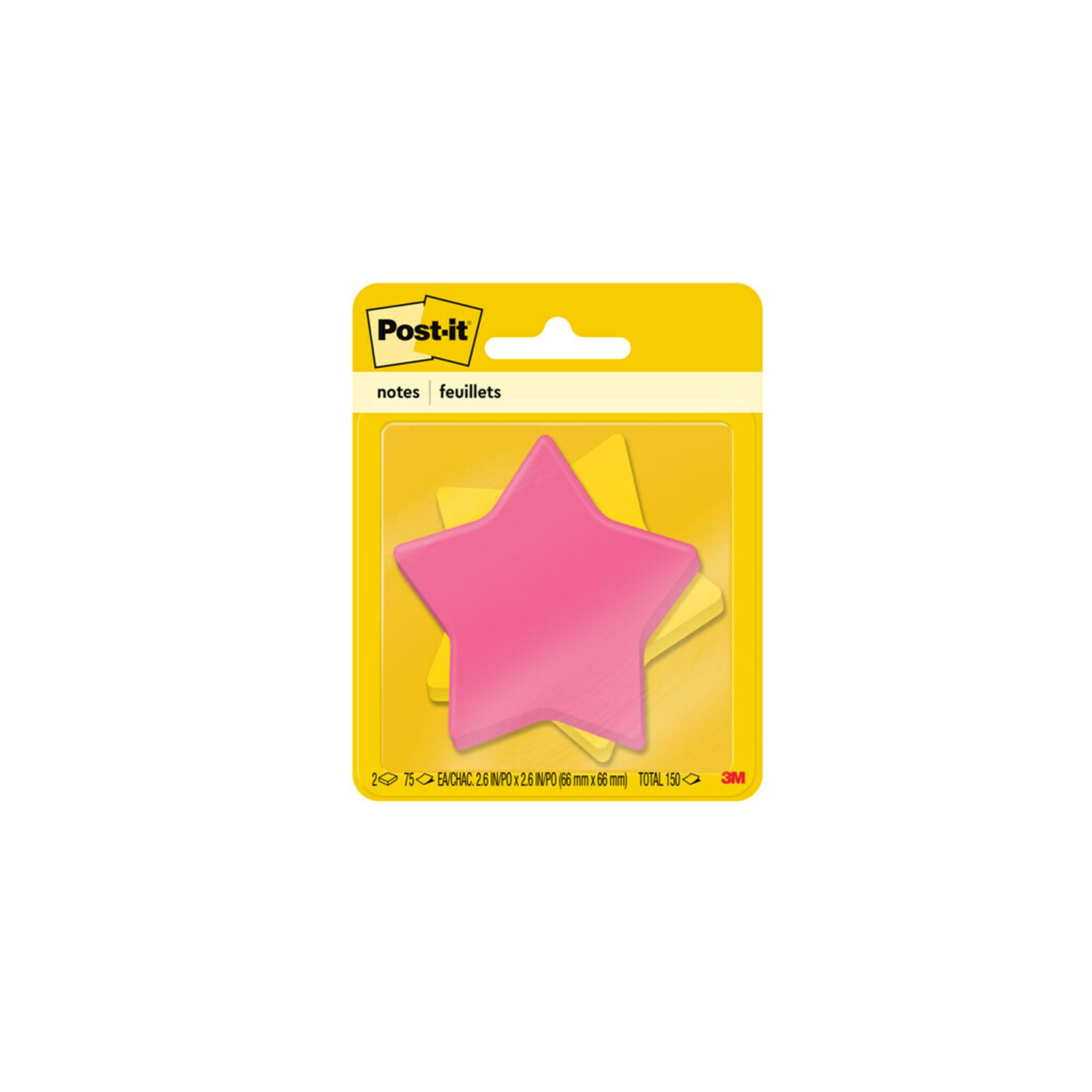 Post-it Super Sticky Die Cut Star, 150 Sheets - Assorted Colours 7350-STR