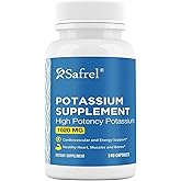 Safrel Potassium Supplement, 1020 mg, 240 Servings, Vegeterian Capsules, Non-GMO, Gluten Free, Made in USA