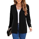 Womens Casual Lightweight Long Sleeve Cardigan Flowy Soft Open Front Knit Cardigan Sweaters