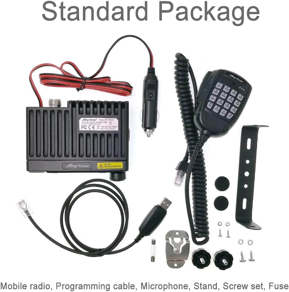 Tranceiver Car Radio Way 2 Vhf Uhf Radio Mobile Transceiver Band Dual Size Mini At 779uv Anytone With Cable Programming Two Way Radios Customers First Www Helptheblind In