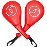 Juvale Taekwondo Kick Pad - Red, 15 x 2.5 x 7.5 in, 2 Pack - Martial Arts Training Equipment &amp; Taekwondo Sparring Gear - Karate &amp; Kickboxing Pads with Wrist Straps &amp; Impact Boards