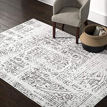 Rivet Muted Boho Rug, 5' x 8', Off-white