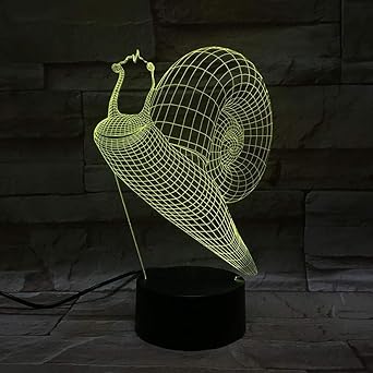 Kssim Animal Escargots 3d Lampe Tactile Capteur 7 Couleur Changeante Lampe Decorative Enfant Enfants Bebe Kit Veilleuse Coquille D Escargot Led Night Light Touch 1 Amazon Fr Luminaires Et Eclairage