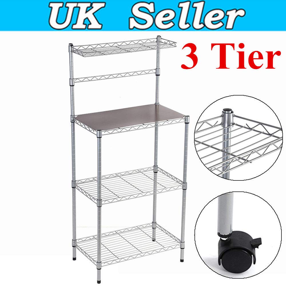 Estante de Almacenamiento de Metal Orga con Ruedas para microondas ...