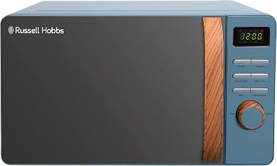 Russell Hobbs RHMD714BL 17 L 700 W Microwave Scandi Blue Wood Handle