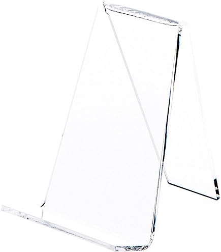 Boloyo Acrylic Vertical Postcard Display Holder,4 X 6 Inch 1PC Clear Card Display Stand Easel Tablet Holder For Postcard Greeting Recipe Index Business Memory-Note Card, Artworks (Horizontal, 1PC