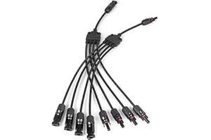 Pjerjzn Solar Panel Connector 4 to 1 Solar Panel Splitter 4 Way 1000V Solar Panel Parallel Connectors Solar Adapter Cable Plug Pair for Solar System Solar Panel (4 to 1 1 Pair)