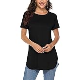 Newchoice Women's Casual Batwing Long Sleeve T Shirt Round Neck Basic Loose Tunic Tops