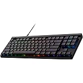 Logitech G515 TKL Wired Low Profile Gaming Keyboard, Fully Customizable RGB, Double-Shot PBT Keycaps, Tactile/Brown Switches - Black