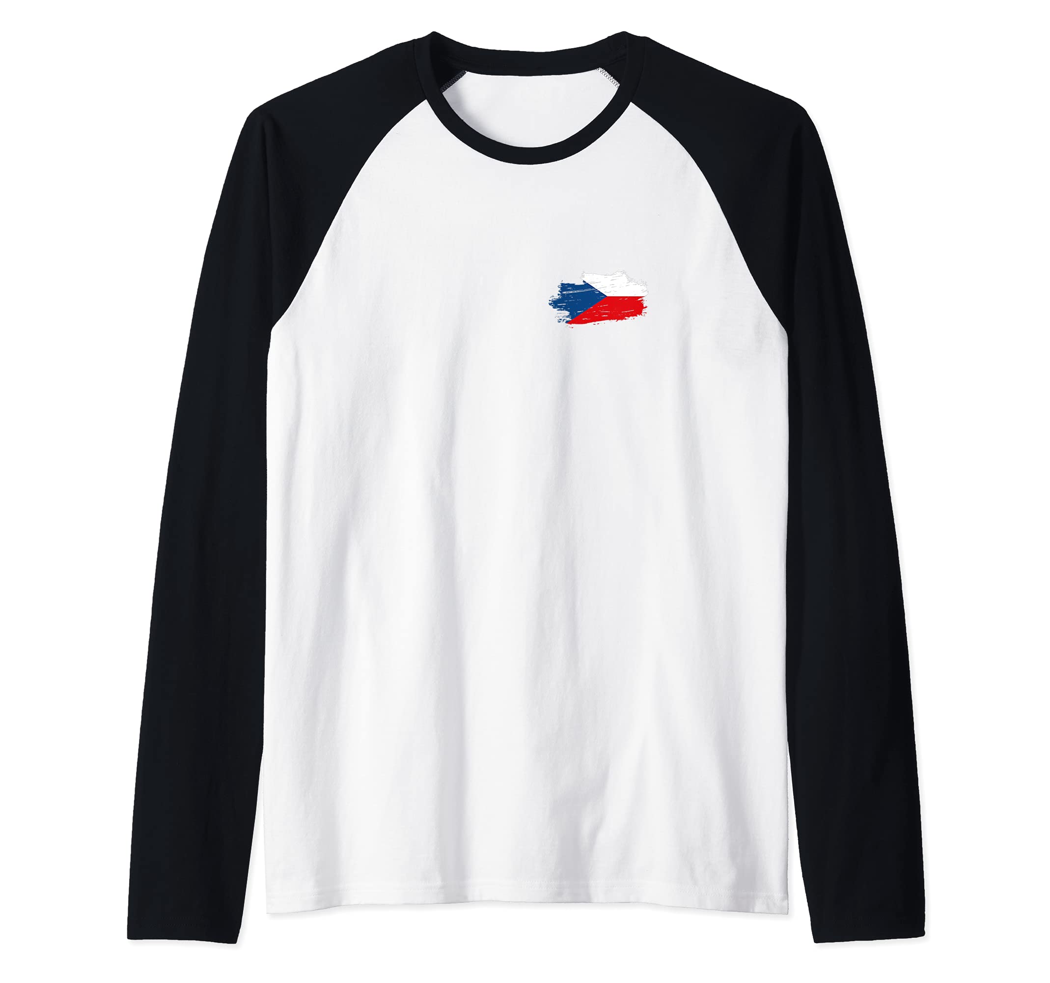 Flag Czech Republic Raglan Baseball Tee