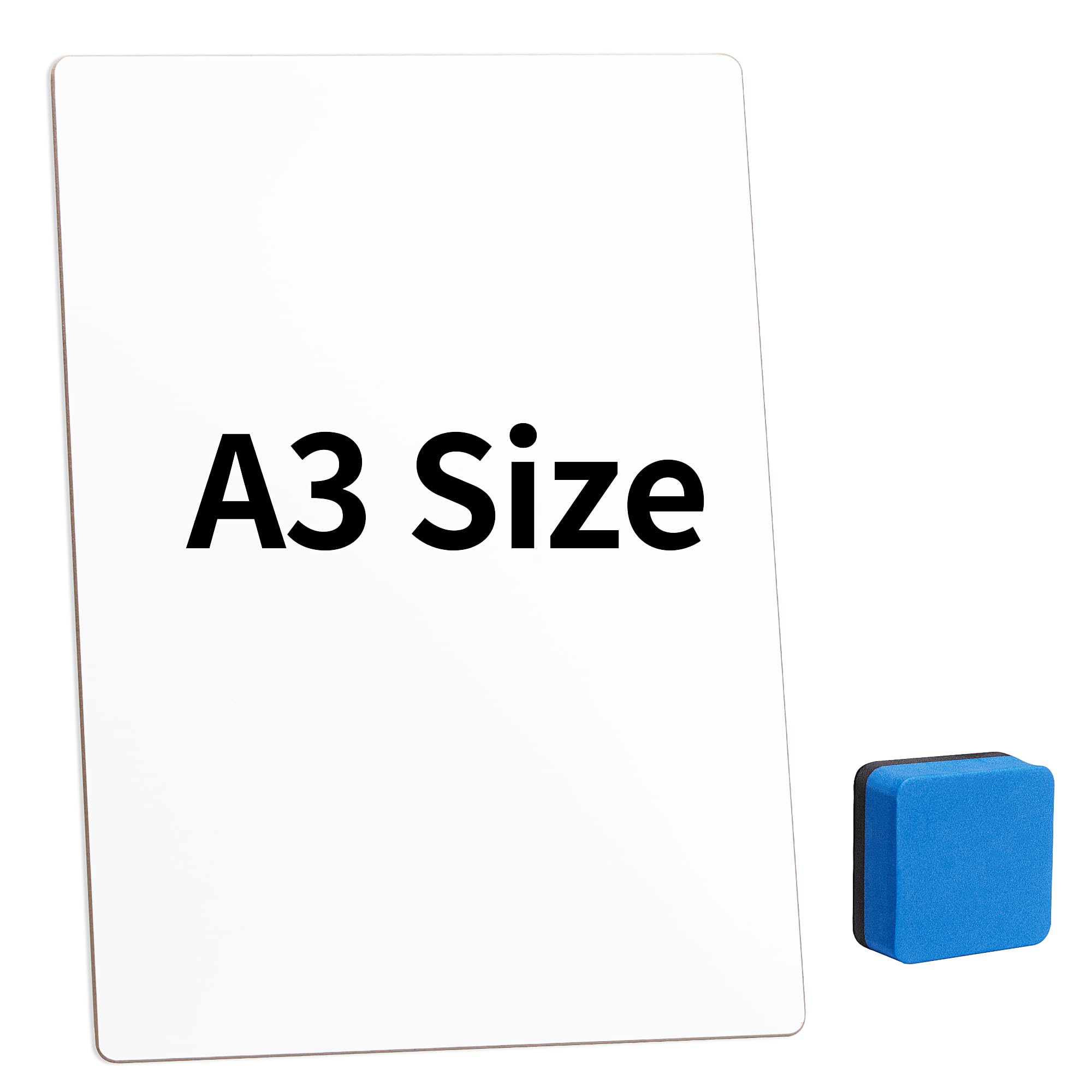 Uncle Paul A3 Dry Erase White Board - 16.5"X11.8" Double-Sided Mini Whiteboard Portable 42×30cm Writing Borad with Eraser for Kids, Students, Teachers, Classroom, Home, Office CP05A301