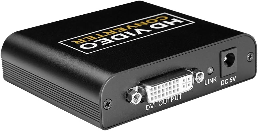 HDMI to DVI With Audio Converter HDMI to DVI-I Adapter for HDTV HD Projector PC PS4 Switch