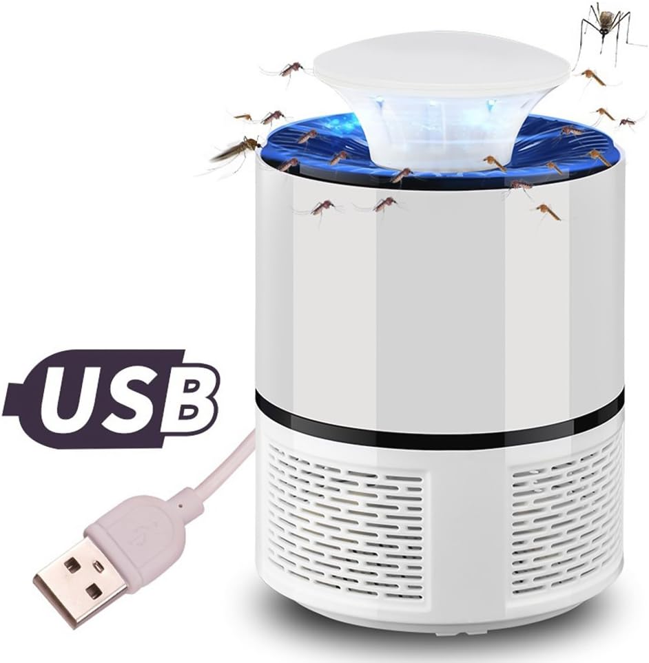 Wuudi Electronic Mosquito killer,USB Mosquito lamp Bug Insect light Repellent Pest Control UV Light Killing Lamp (White)