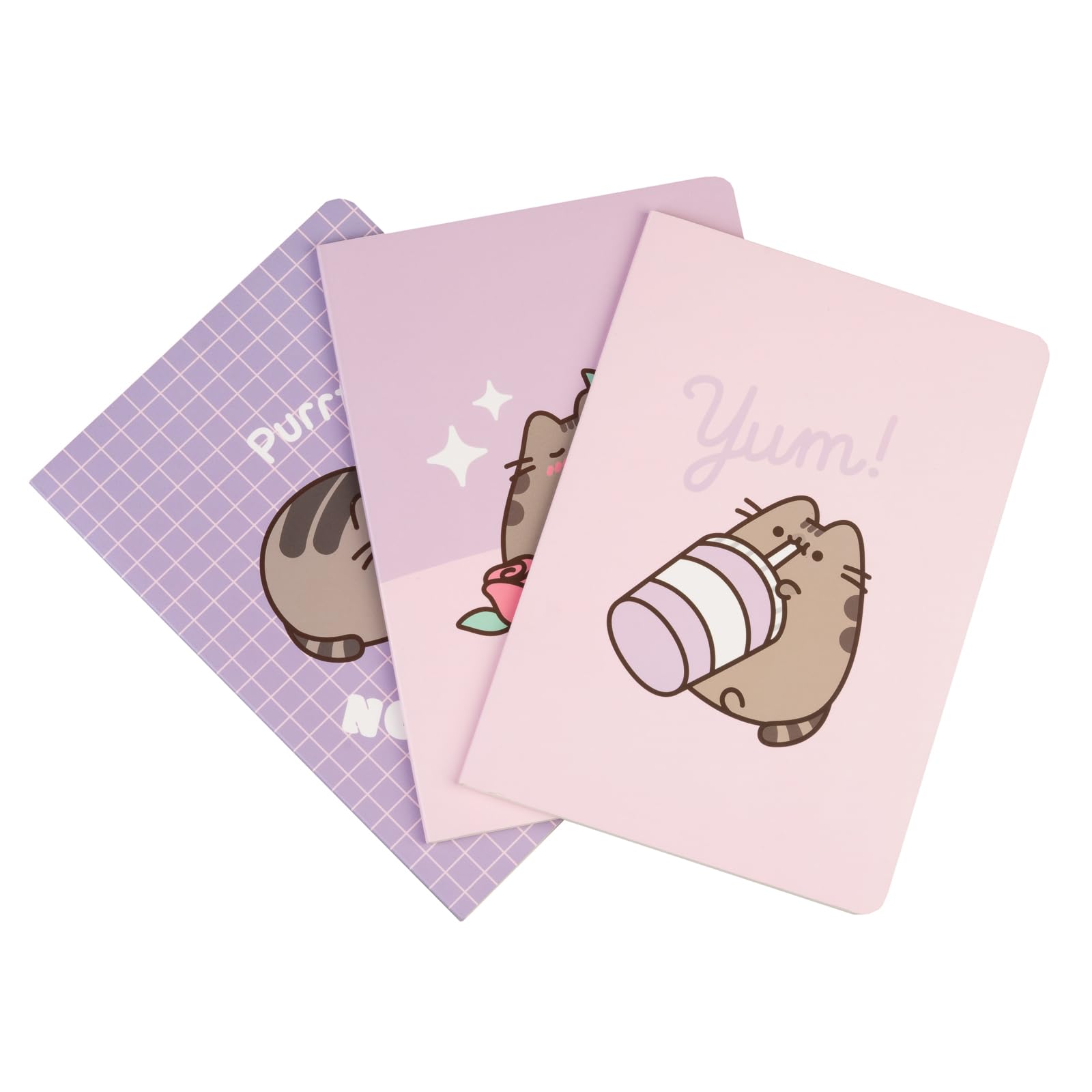 Grupo Erik A5 Notebook Set - Pusheen Gifts For Cat Lovers | 3 A5 Notebooks - Lined, Plain, Dotted - 32 sheets (64 pages) | Pusheen Cat Stationery Gifts Under 15 Pounds