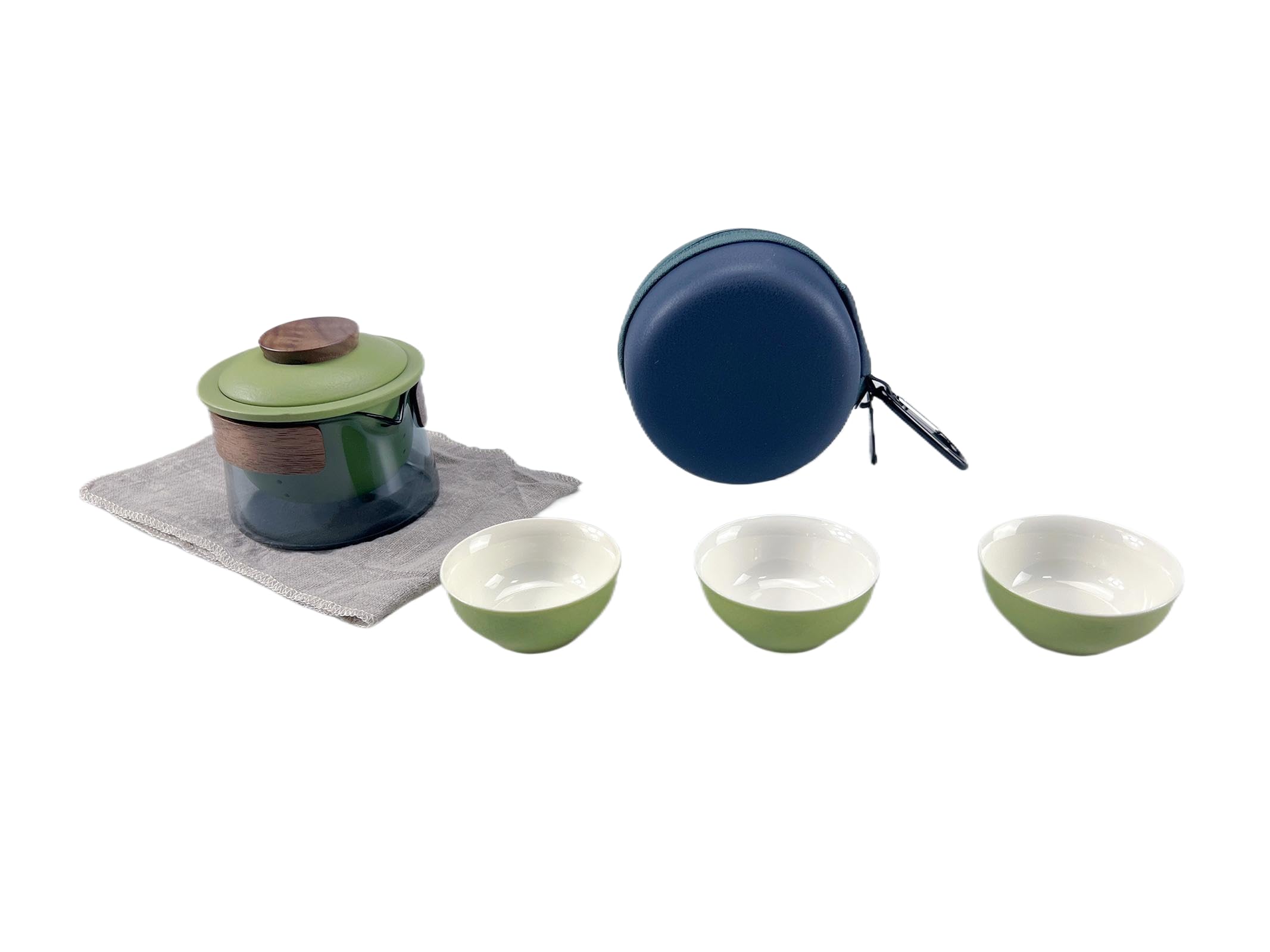 Travel Ceramic Tea Set Traditional Chinese Handmade Porcelain Kung Fu Teapot Tea Service 1 Pot 3 Cups with Portable Bag for Office Home Outdoor Picnic Travel Teaware Adults Tea Accessories Gifts