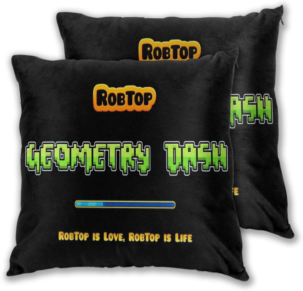 Zhangyanq Geo-met-ry Da-sh Comfortable, Soft, Smooth,Animation Hug Pillowcase Square Pillow Set of 2
