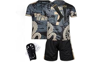 BIVIPO Madrid #5 Kids Soccer Jersey Kit Shorts Socks Set Youth Size #7 Adult Uniform 4 Pieces Set