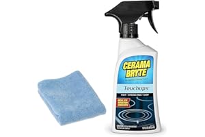 Cerama Bryte Touchups Spray (16 oz) Glass Ceramic Cooktop Cleaner With Microfiber Cloth