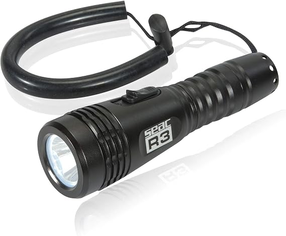 SEAC R3 backup dive light with 400 lm neutral white beam