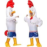 JASHKE Inflatable Chicken Rooster Halloween Inflatable Costume Adult (1 Pcs)