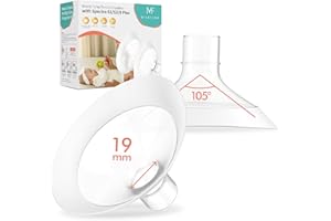 Breast Flanges 19mm 2-Pack for Medela Pump in Style, Symphony, Freestyle, Sonata, Maxflow and Lansinoh Signature Pro Breast P