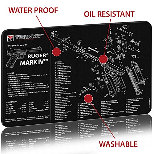 TekMat Ruger Mark IV Cleaning Mat / 11 x 17 Thick, Durable, Waterproof