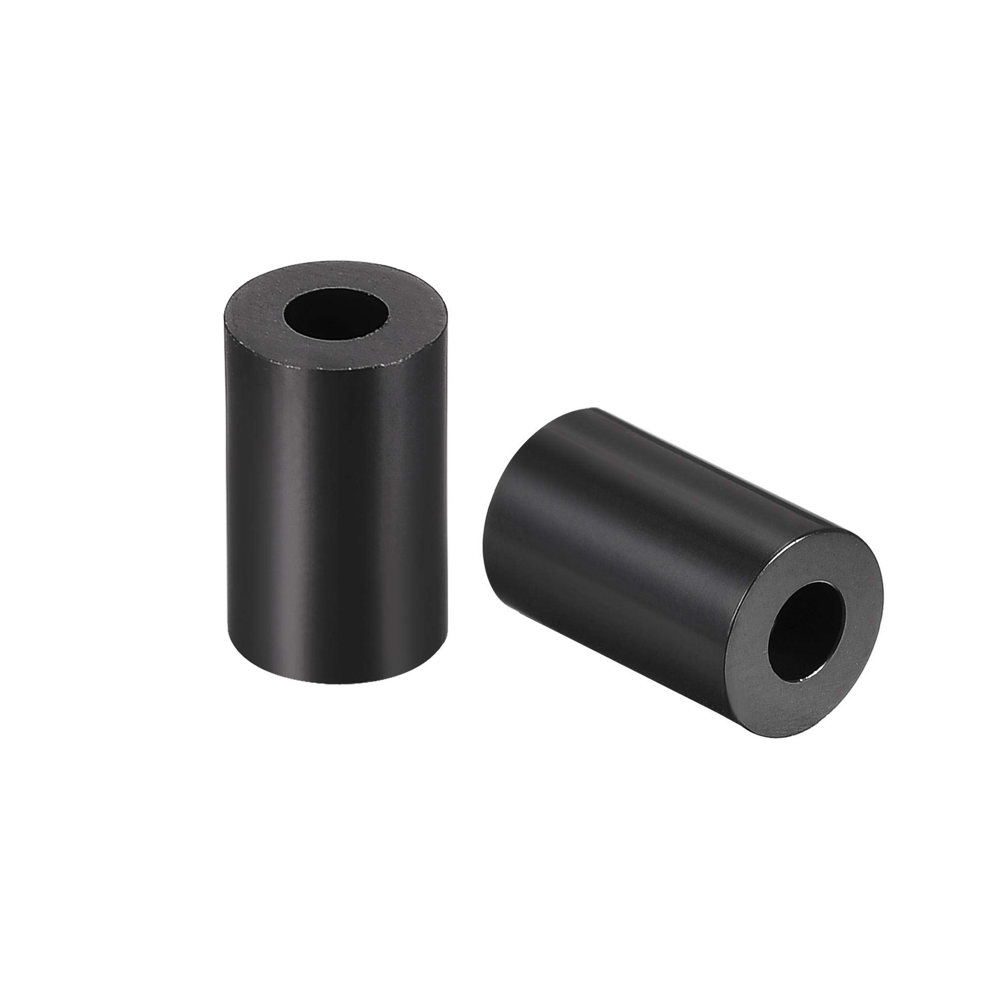 sourcing map Nylon Round Spacer Washer 3.2mm ID 7mm OD 9mm Height for M3 Screws Black 300Pcs