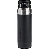Stanley Quick Flip GO Water Bottle 36 oz | Push Button Lid | Leakproof and Packable for Travel and Sports | Insulated Stainless Steel | BPA-Free | Black