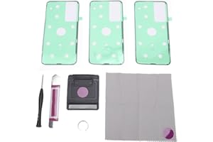 Back Glass Replacement for S23 FE, Complete Back Cover Adhesive Kit with Installation Tools for Rear Glass Repair SM S711U S7