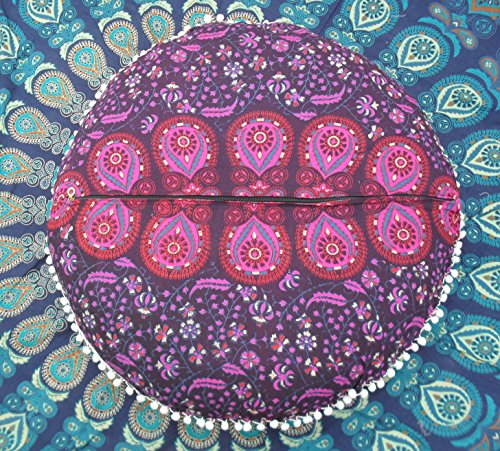 Redondas Mandala de suelo cojines, fundas de almohada decorativa Throw