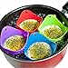 Food grade high temperature multi-function durable silicone egg poacher cup, suitable for food, microwave, oven, 4 different colors (white)