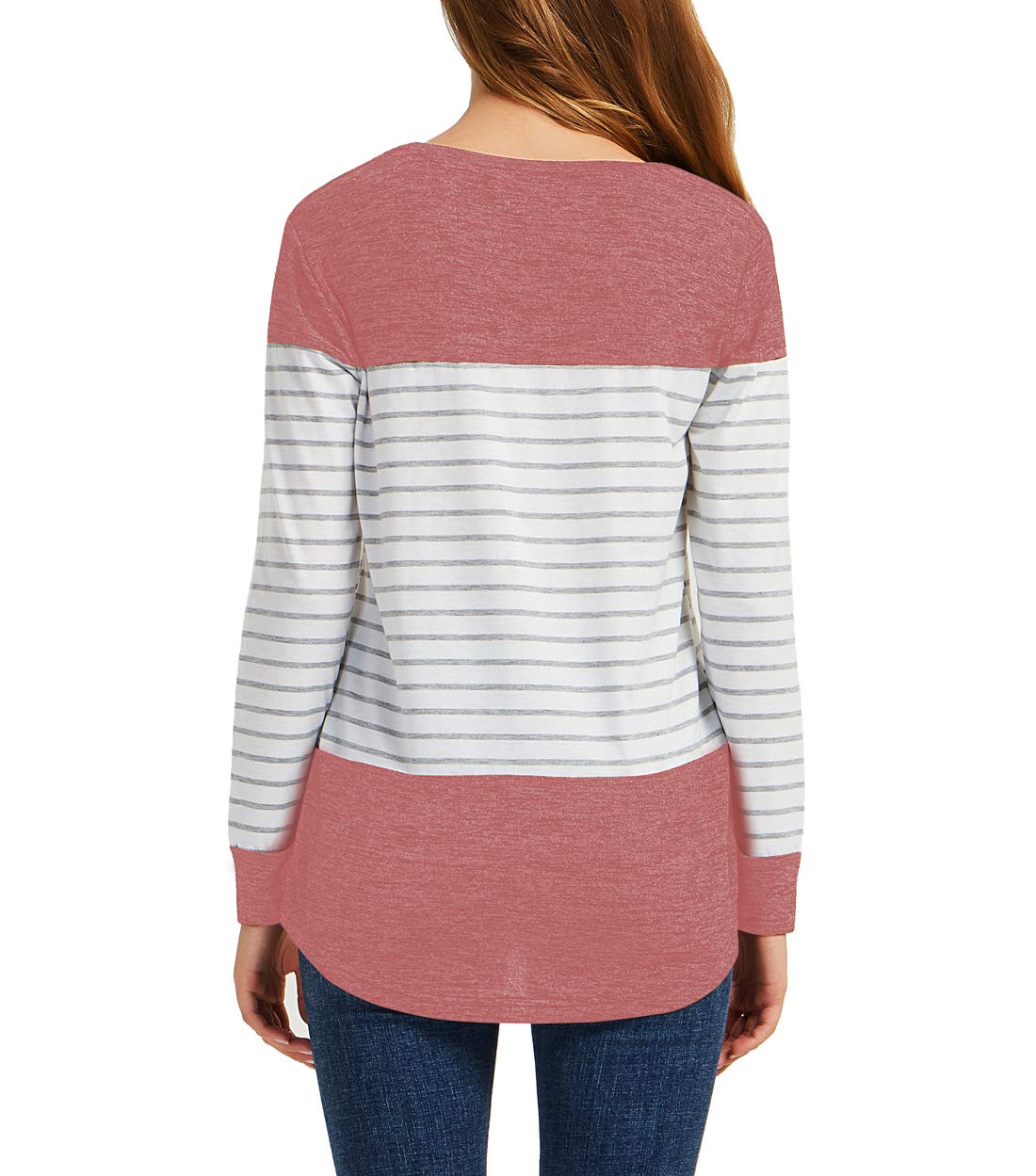 Gititlys Button Tops Women Long Sleeve Loose Blouse XXL