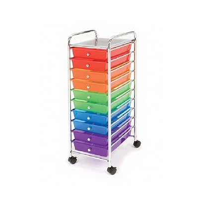 Amazon Com Seville Classics 10 Drawer Organizer Cart Multi