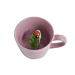 DIHOclub Ceramic Ladybug Cup Hidden 3D Animal